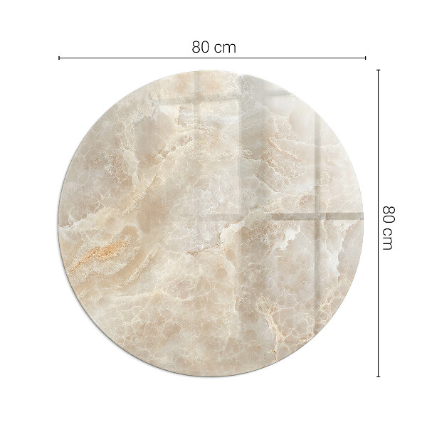 Runde Glasplatte für Kaminöfen Natursteinmuster