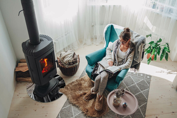 Runde Funkenschutzplatte Kaminöfen Abstrakte Wellen und Linien