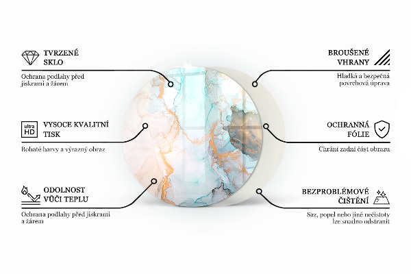 Runde Glasplatte für Kaminöfen Rohbetonstruktur