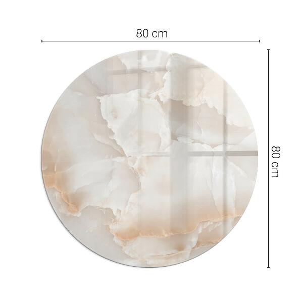 Runde Glasplatte für Kaminöfen Natursteinmuster