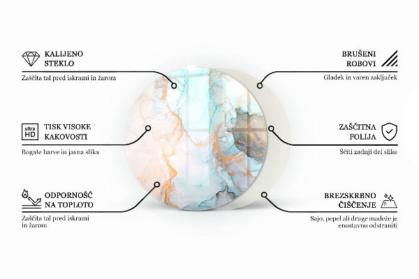 Runde Funkenschutzplatte Kaminöfen Farbe: Schwarz