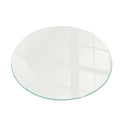 Runde Glasplatte für Kaminöfen Elfenbeinfarbe