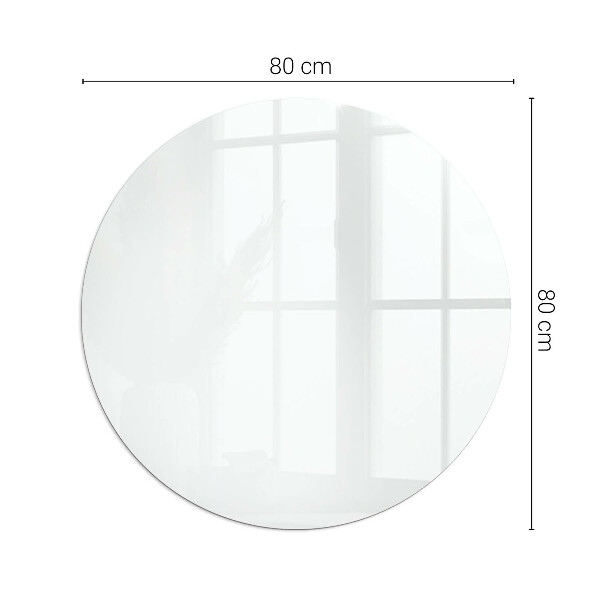 Runde Kamin Glasplatte Farbe Weiß