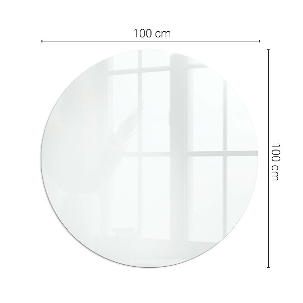 Runde Kamin Glasplatte Farbe Weiß