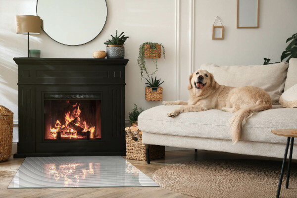 Rechteckige Funkenschutzplatte aus Glas Wellen zarter Linien