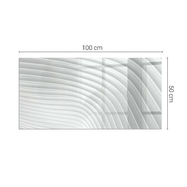 Rechteckige Funkenschutzplatte aus Glas Wellen zarter Linien