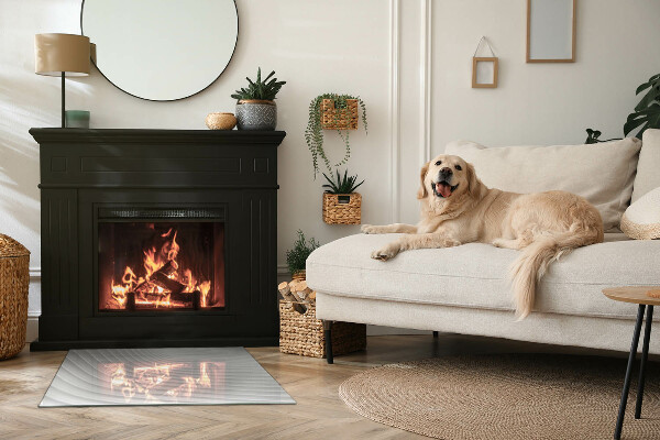 Rechteckige Funkenschutzplatte aus Glas Wellen zarter Linien