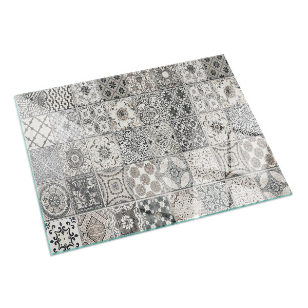 Rechteckige Glasplatte für Öfen Dekorative Fliesenmuster