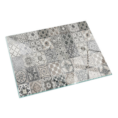 Rechteckige Glasplatte für Öfen Dekorative Fliesenmuster