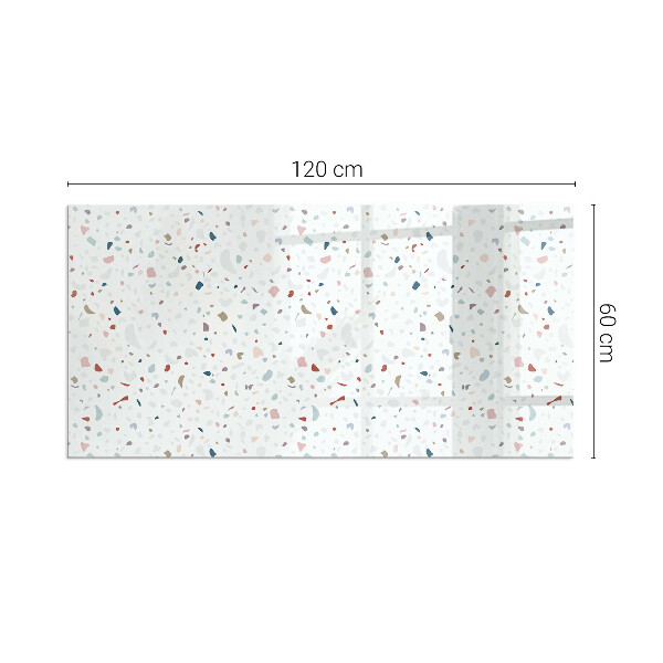 Rechteckige Funkenschutzplatte aus Glas Muster mit kleinen Formen