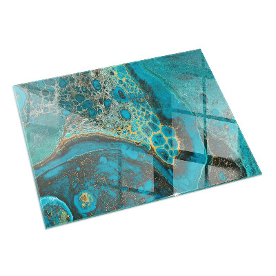 Rechteckige Glasplatte für Öfen Abstraktes organisches Muster