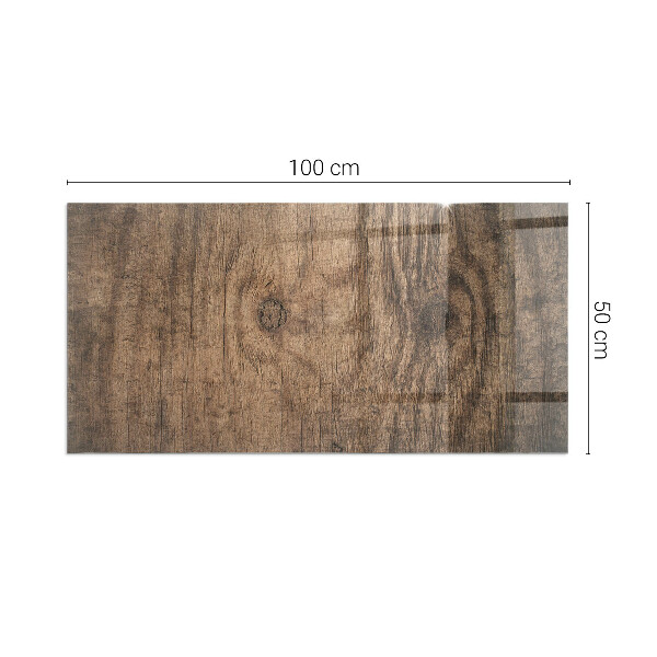 Rechteckige Glasplatte für Öfen Natürliche Holzmaserung