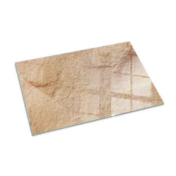 Rechteckige Funkenschutzplatte aus Glas Natürliche Steinstruktur