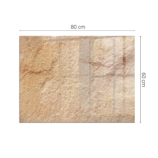 Rechteckige Funkenschutzplatte aus Glas Natürliche Steinstruktur