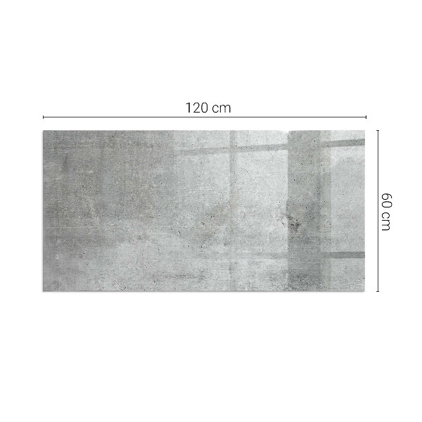 Rechteckige Funkenschutzplatte aus Glas Rohbetonstruktur