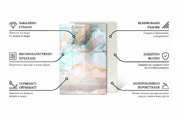 Rechteckige Funkenschutzplatte aus Glas Rohbetonstruktur
