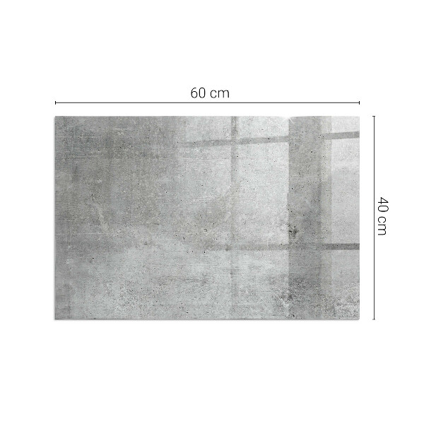 Rechteckige Funkenschutzplatte aus Glas Rohbetonstruktur
