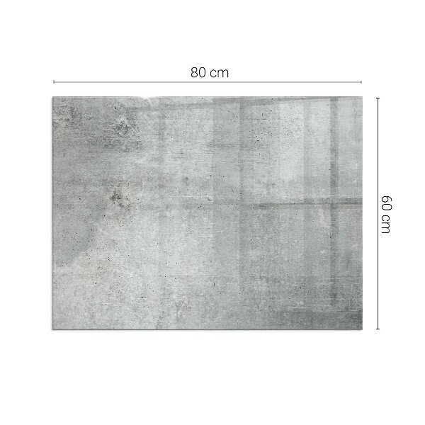 Rechteckige Funkenschutzplatte aus Glas Rohbetonstruktur