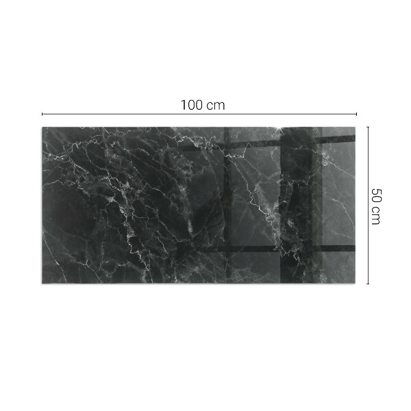 Rechteckige Glasplatte für Öfen Elegantes Marmormuster