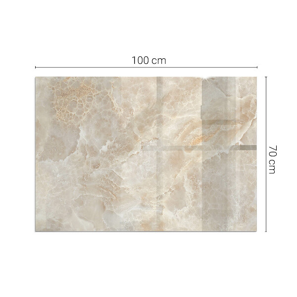 Rechteckige Funkenschutzplatte aus Glas Natursteinmuster