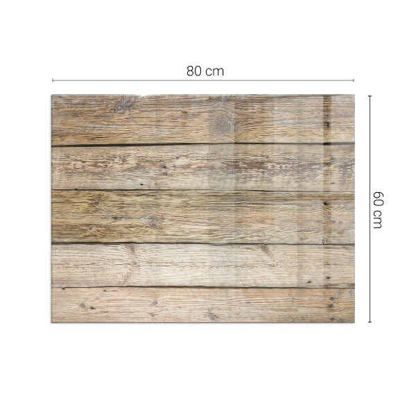 Rechteckige Glasplatte für Öfen Textur von Holzbrettern