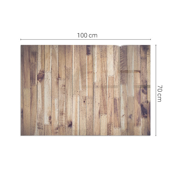 Rechteckige Funkenschutzplatte aus Glas Holzbrett im Layout