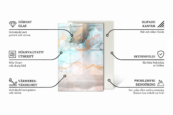 Rechteckige Glasplatte für Kamin Rohe Oberflächenstruktur