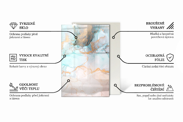 Rechteckige Glasplatte für Kamin Rohbetonstruktur