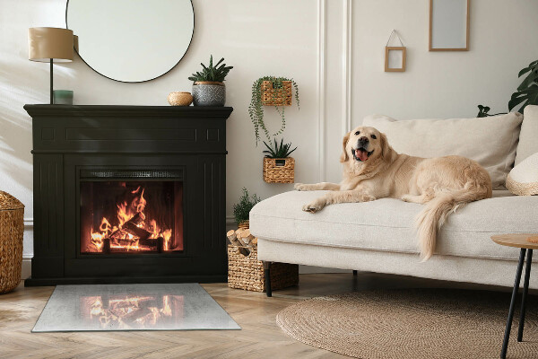 Rechteckige Glasplatte für Öfen Rohbetonstruktur