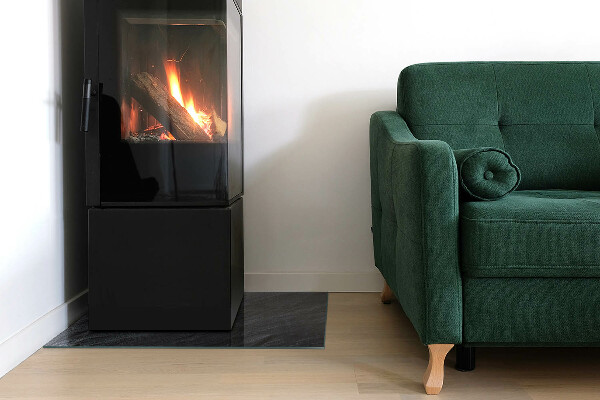 Rechteckige Glasplatte für Öfen Steinoberflächenstruktur