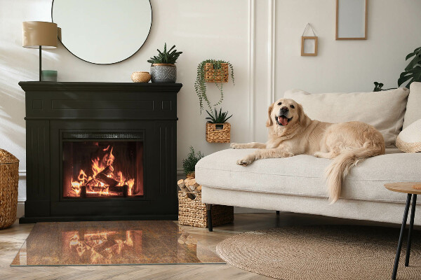 Rechteckige Glasplatte für Öfen Rosttextur im Hintergrund