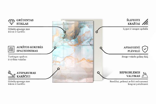 Rechteckige Glasplatte für Öfen Rosttextur im Hintergrund