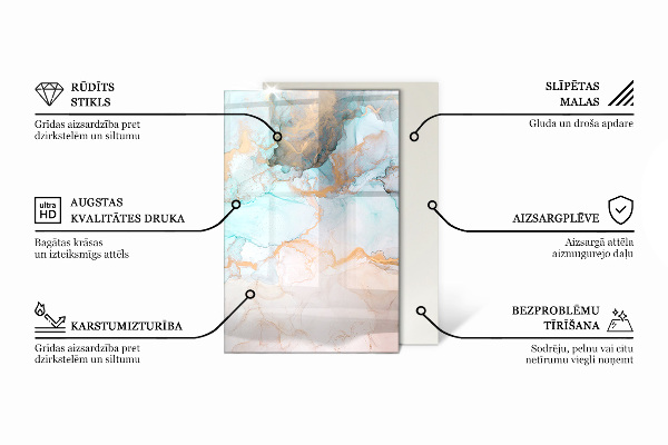 Rechteckige Glasplatte für Kamin Polygonale Muster in einem Gitter