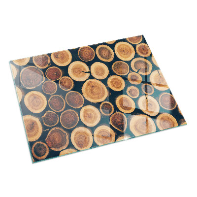 Rechteckige Funkenschutzplatte aus Glas Schachtel aus geschnittenem Holz