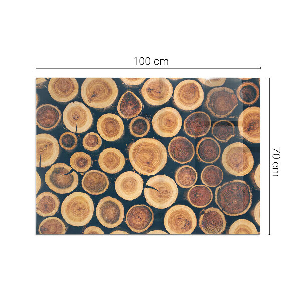 Rechteckige Funkenschutzplatte aus Glas Schachtel aus geschnittenem Holz