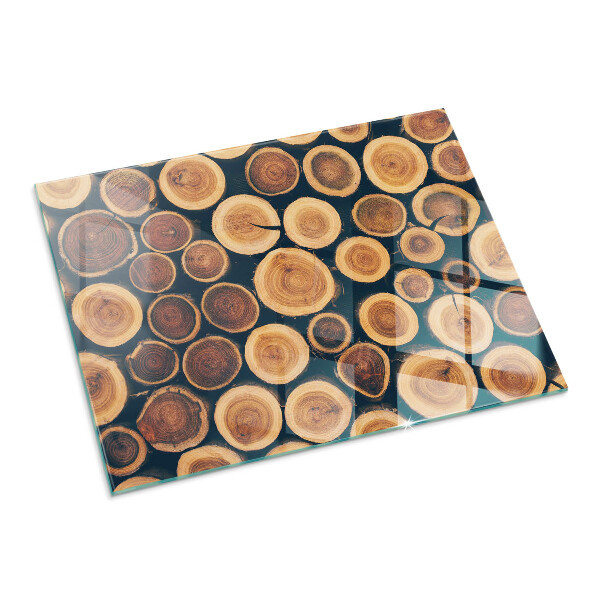 Rechteckige Funkenschutzplatte aus Glas Schachtel aus geschnittenem Holz