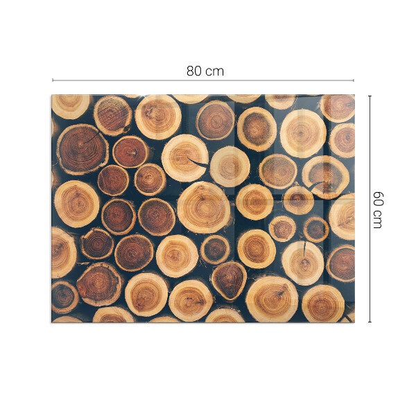 Rechteckige Funkenschutzplatte aus Glas Schachtel aus geschnittenem Holz