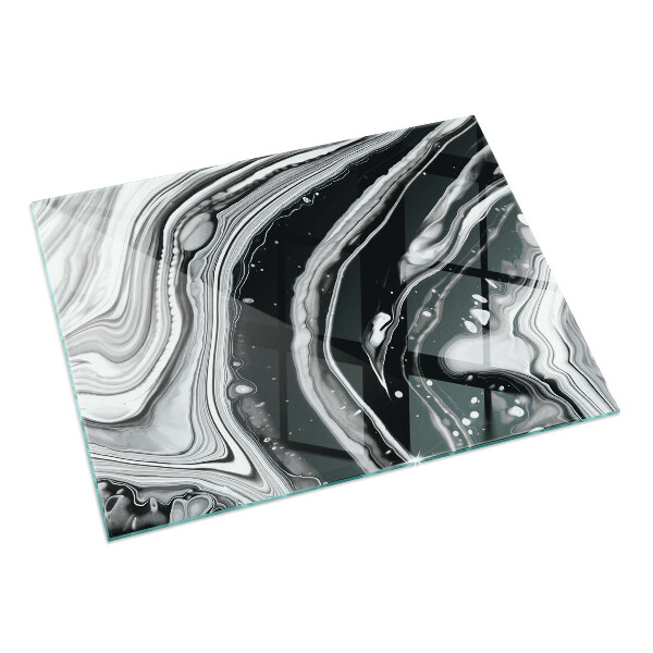 Rechteckige Glasplatte für Öfen Abstrakte Wellen und Linien