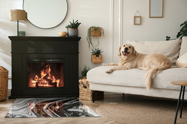 Rechteckige Glasplatte für Öfen Abstrakte Wellen und Linien