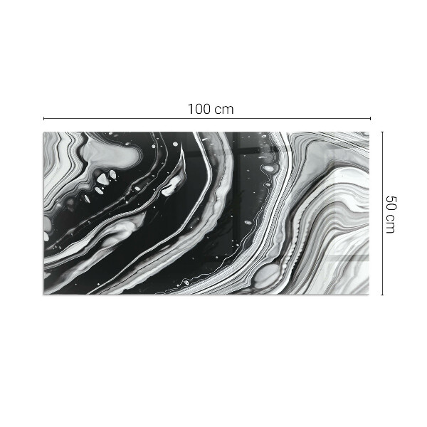 Rechteckige Glasplatte für Öfen Abstrakte Wellen und Linien