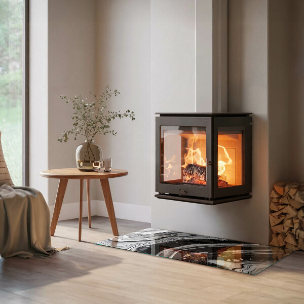 Rechteckige Glasplatte für Öfen Abstrakte Wellen und Linien