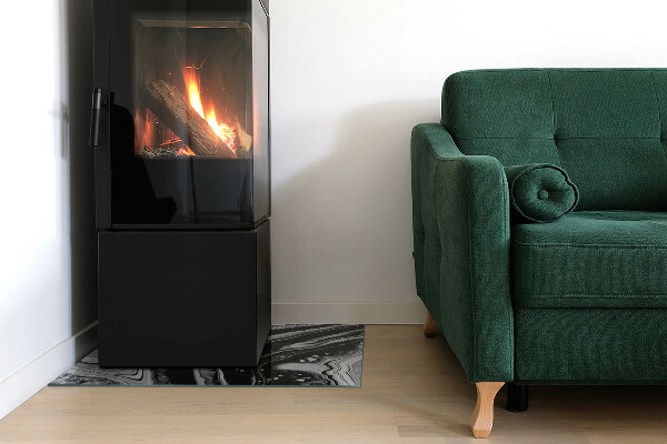 Rechteckige Glasplatte für Öfen Abstrakte Wellen und Linien