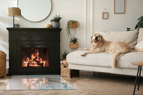 Rechteckige Glasplatte für Öfen Abstraktes Fluidmuster