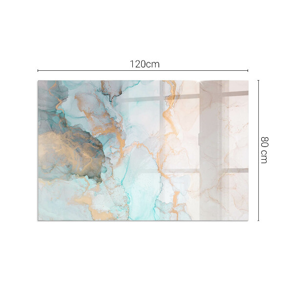 Rechteckige Glasplatte für Öfen Abstraktes Fluidmuster