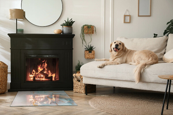 Rechteckige Glasplatte für Öfen Abstraktes Fluidmuster