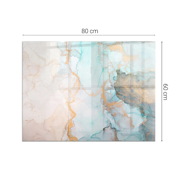 Rechteckige Glasplatte für Öfen Abstraktes Fluidmuster