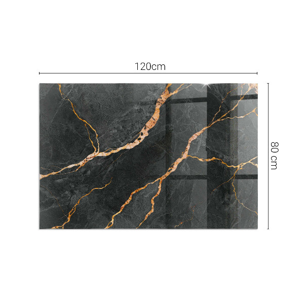 Rechteckige Glasplatte für Öfen Eleganter Marmor mit Adern
