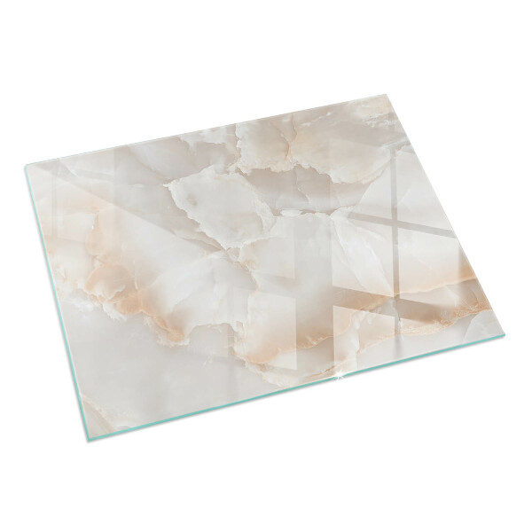 Rechteckige Funkenschutzplatte aus Glas Natursteinmuster