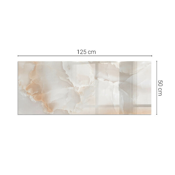 Rechteckige Funkenschutzplatte aus Glas Natursteinmuster