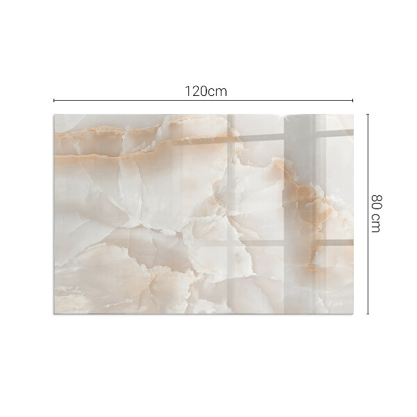 Rechteckige Funkenschutzplatte aus Glas Natursteinmuster
